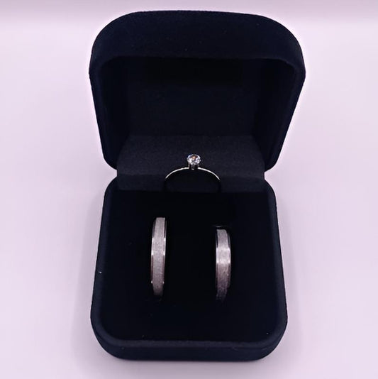 Par de Aliança Namoro Compromisso Prata Brilhante