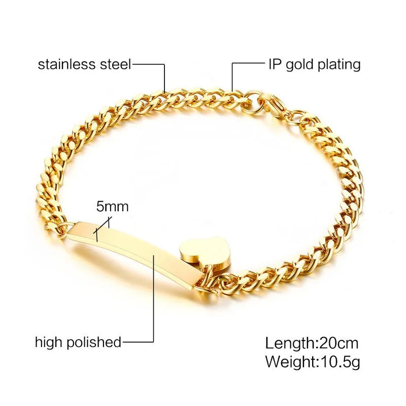 Vnox Minimalist Personalize Engrave Stainless Steel Thin Bar Bracelets for Women Lady Custom Friendship Bridesmaid Gifts Jewelry