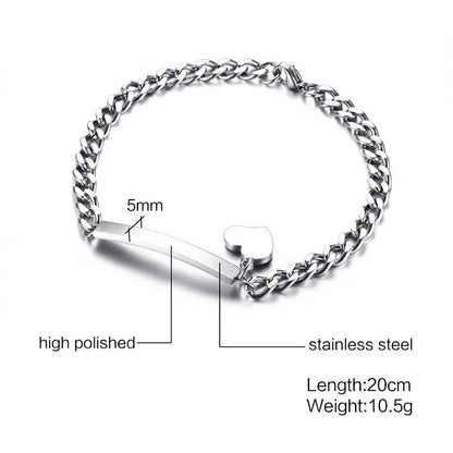 Vnox Minimalist Personalize Engrave Stainless Steel Thin Bar Bracelets for Women Lady Custom Friendship Bridesmaid Gifts Jewelry