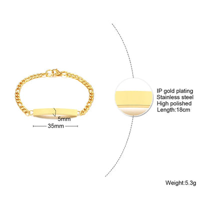 Vnox Minimalist Personalize Engrave Stainless Steel Thin Bar Bracelets for Women Lady Custom Friendship Bridesmaid Gifts Jewelry