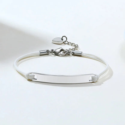 Vnox Minimalist Personalize Engrave Stainless Steel Thin Bar Bracelets for Women Lady Custom Friendship Bridesmaid Gifts Jewelry