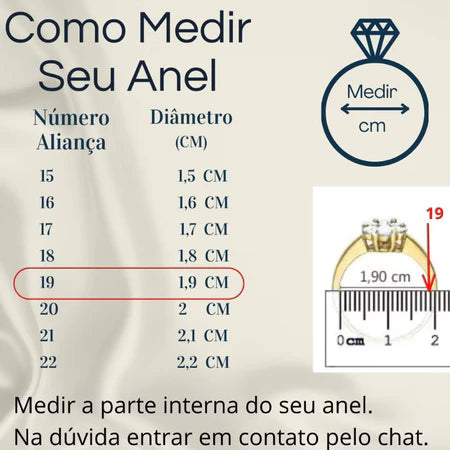 Par de Aliança 4mm Com Anel Luxuoso Inox Pedra De Cristal De Banhado a Ouro + caixinha