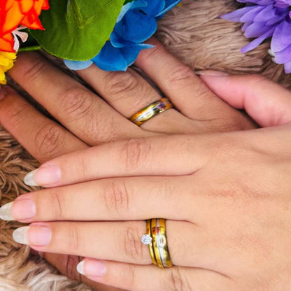 Par Alianças Casamento 6mm Ouro 18k